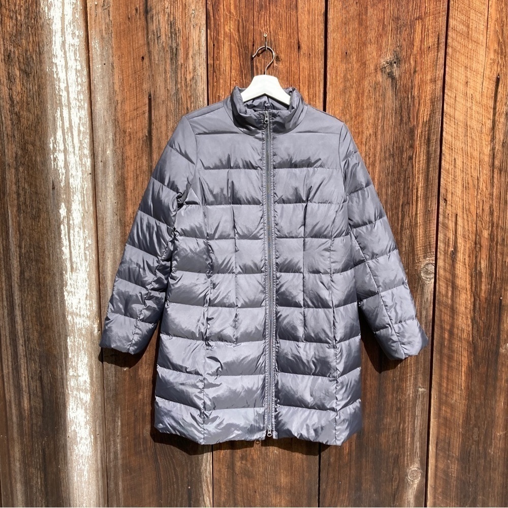 NWT J. Jill Puffer Coat grey onyx size small down